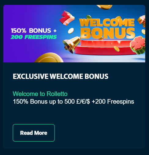 Rolletto Casino official website